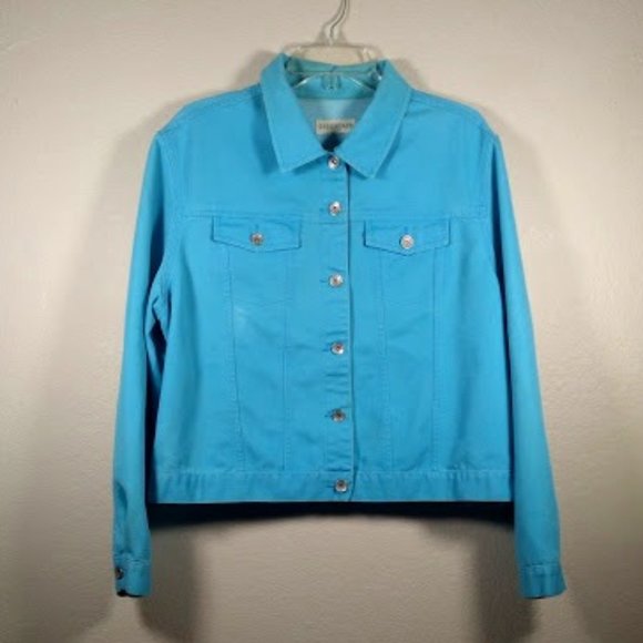 CROSSROADS Jackets & Blazers - Crossroads Women's Turquoise Denim Jacket